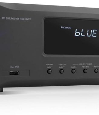 Pyle 5.2-Channel Hi-Fi Bluetooth Stereo Amplifier - 1000 Watt AV Home Speaker Subwoofer Sound Receiver w/ Radio, USB, RCA, HDMI, MIC IN, Wireless Streaming, Supports 4K UHD TV, 3D, Blu-Ray